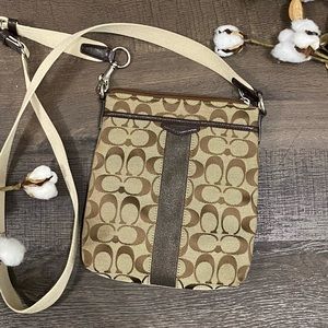 Coach Messenger Signature Logo Crossbody Bag